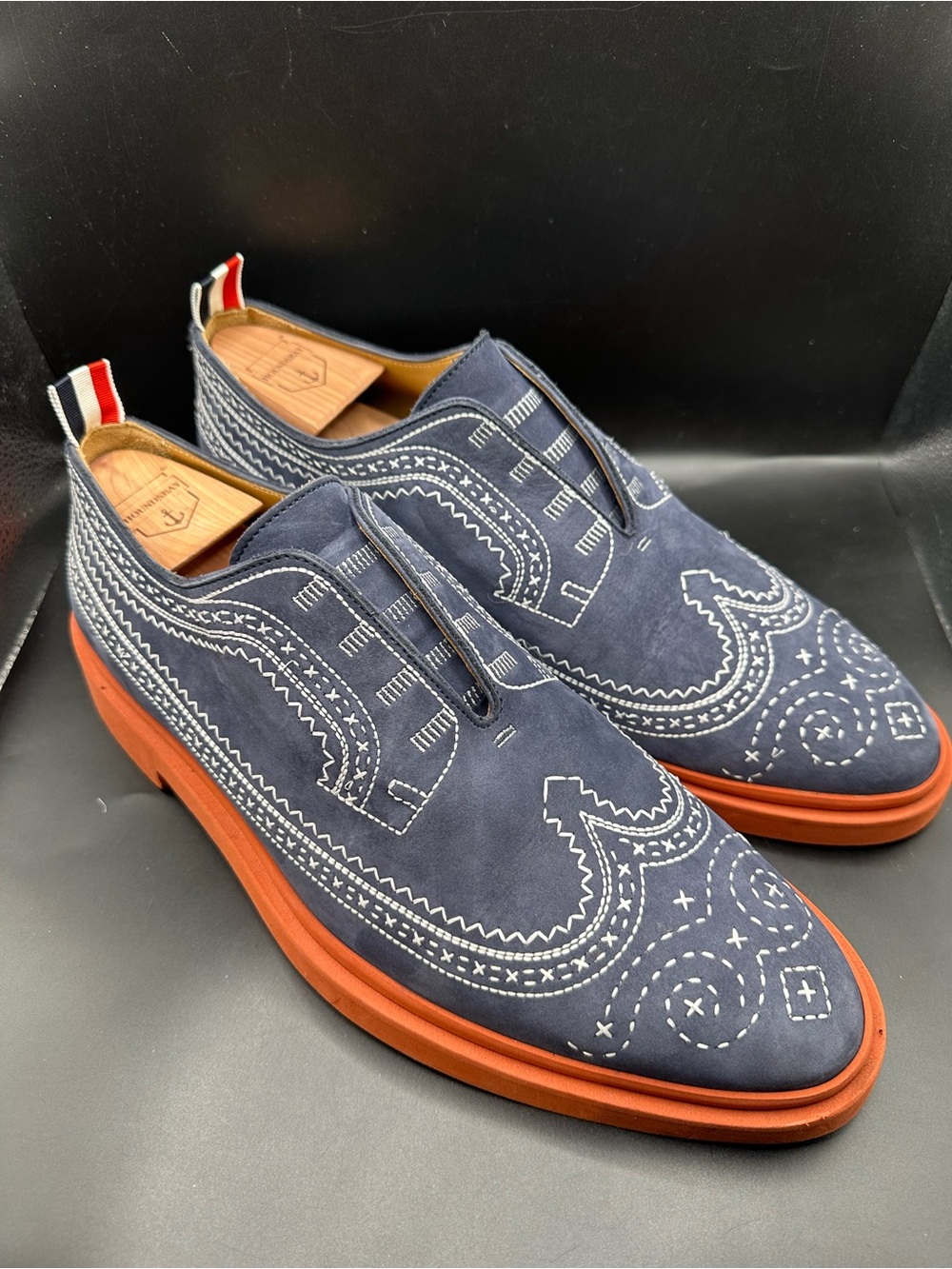 Thom Browne Stitched Laser Cut Oxfords EU45